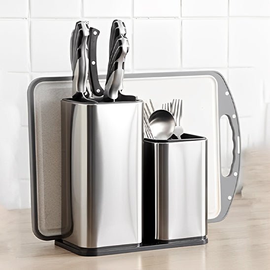 range couvert | acier inoxydable - Rangement Moderne