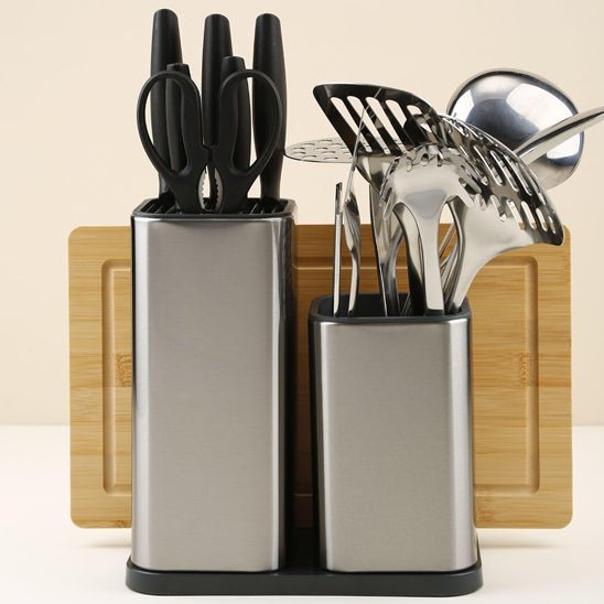 range couvert | acier inoxydable - Rangement Moderne