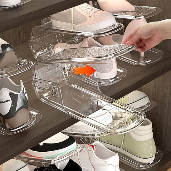 #Rangement chaussures# #support transparent# #Rangement Moderne#