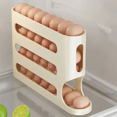 Rangement oeufs - RollingEggRack™ - Jaune - Rangement Moderne