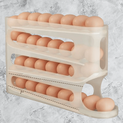 Rangement oeufs - RollingEggRack™ - Jaune - Rangement Moderne