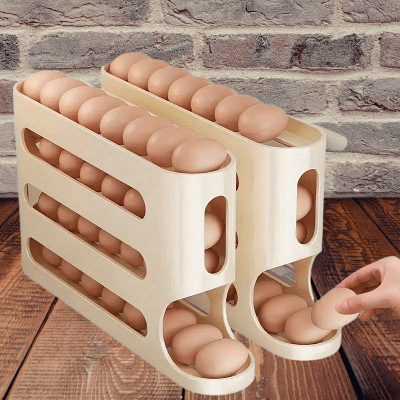 Rangement oeufs - RollingEggRack™ - Jaune - Rangement Moderne