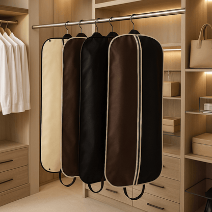 Housse de vêtements anti-poussière portable pour protéger la robe manteau costume vêtement cache-poussière sac garde-robe rangement suspendu sacs non tissés Housse de vêtements anti-poussière portable pour protéger la robe manteau costume vêtement cache-poussière sac garde-robe rangement suspendu sacs non tissés